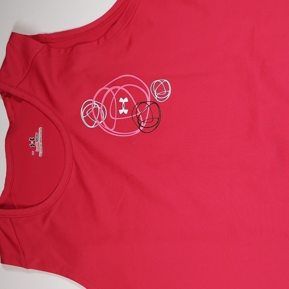 Fuchsia Pink Under Armour Heat Gear Volleyball Tank Top L - Picture 2 of 12